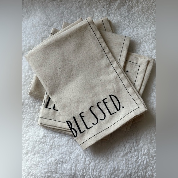 Rae Dunn Other - NWOT - Rae Dunn "Blessed" Napkins - Set of 4